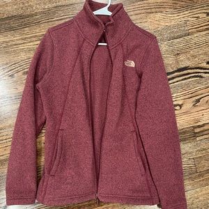The North Face zip up knit fleece jacket